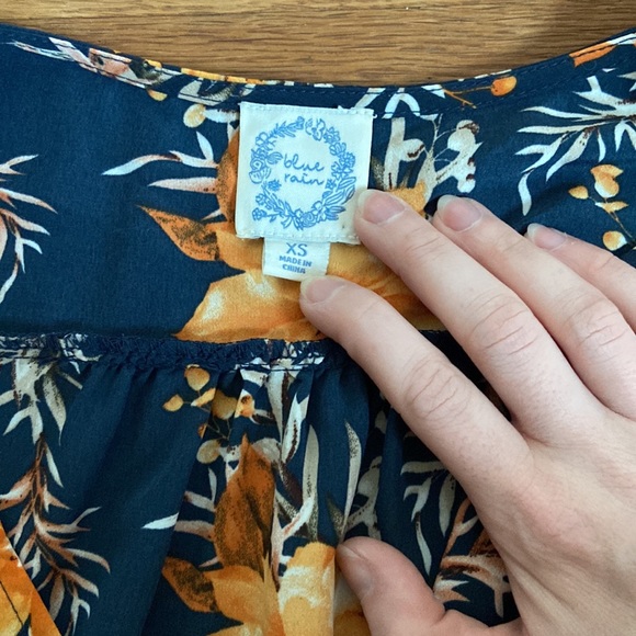 Blue Rain floral wrap dress - Picture 2 of 2